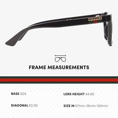 Gucci GG0746SA Lettering Logo Rectangular -Shaped Non-Polarized Sunglasses for Men Includes Luxury Eyewear Kit Black Frame with Gray Lens