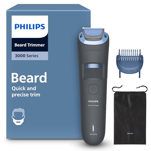 Regolabarba Philips serie 3000 - Lame autoaffilanti con punte arrotondate,