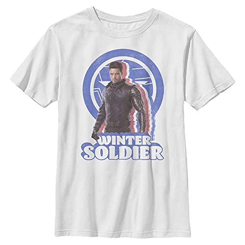 T-shirt Marvel Falcon and Winter Soldier garçon vêtement col rond coton imprimé série geek