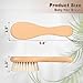 DEBETOOL Baby Hair Brush, 2 Packs - Natural Wooden Brush with Premium Goat Bristle, Ideal for Newborns & Toddlers, Promotes Healthy Hair Growth, Prevents Scalp Irritation, Off-white