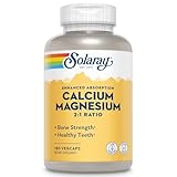Solaray Calcium and Magnesium AAC Capsules, 180 Count
