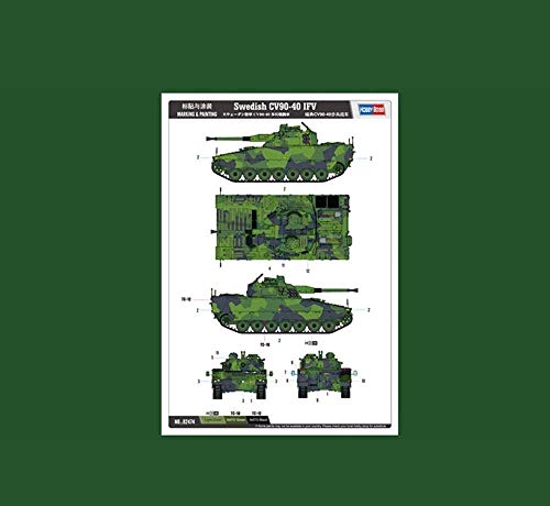 THj Panzermodell Militär Panzer Puzzle Modellbausätze, Maßstab 1/35 WWII Schwedisches CV90-40Tank Puzzle Modell… – Bild 6