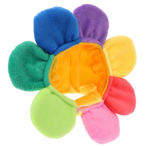 UPKOCH Sombrero para Mascota Tocado de Girasol de Felpa Suave Tamaño Único para Gato o Perro Pequeño Accesorio Decorativo Resistente para Disfraces y Celebraciones