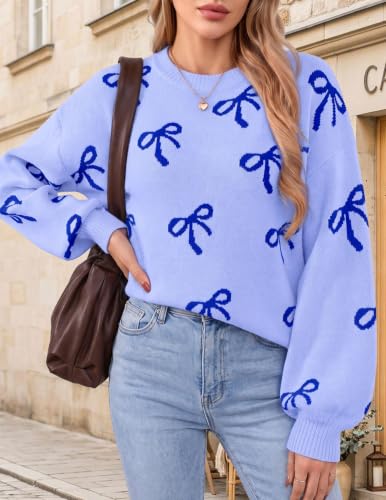 Image of Women's Fall Heart Cute Sweaters Oversized Cable Knit Winter Trendy Tops