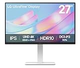 LG 27" 4K UHD Ultrafine™ Monitor (27US550-W), 3840 x 2160 IPS Display 5ms 60Hz HDR 10, Tilt/Height/Swivel/Pivot Adjustment DisplayPort, HDMI, White