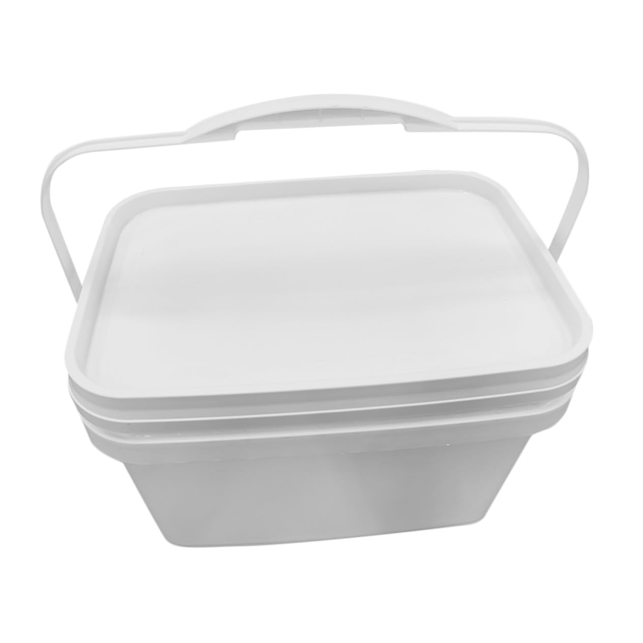 COHEALI Secchio per Dipingere Bianco da 10l in Plastica Pp Leggero con Manico e Coperchio, Secchio Vuoto Multifunzionale per Imbiancare e Conservare Vernici