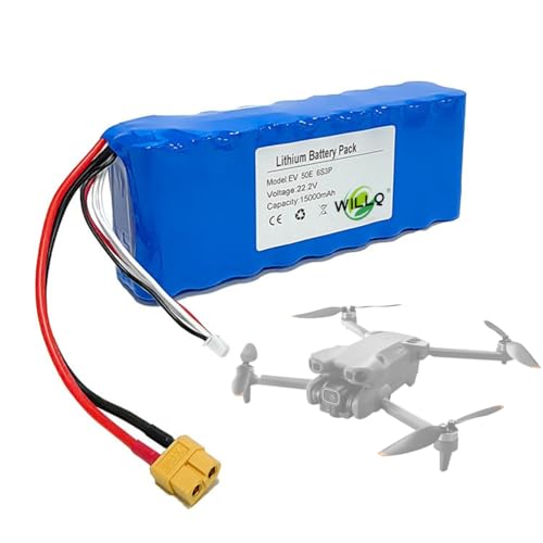 Batería de Litio 6S 22,2V 15Ah con XT60 para drones de carreras