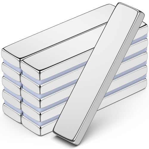 Image of FINDMAG Heavy Duty Neodymium Bar Magnets, 10 Pack 50x10x4mm, Rare Earth