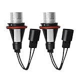 ePathChina 2pcs 1000LM 6000K Error Free LED Angel Eyes Marker Lights Bulbs Compatible for BMW E39 E53 E60 E61 E63 E64 E65 E66 E87 525i 530i xi 545i M5 (Red)