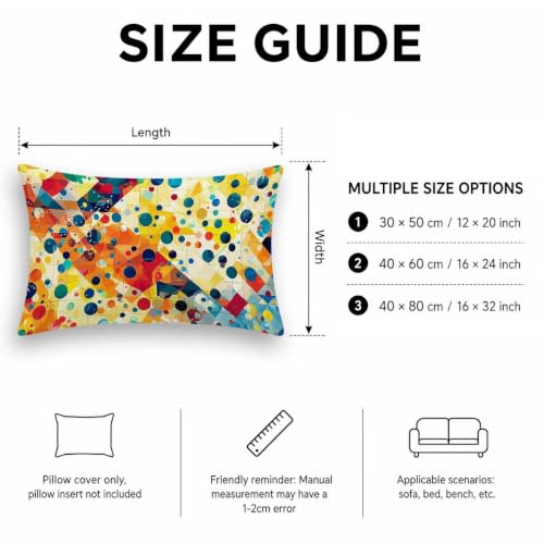Housse de coussin extérieur imperméable 40x80 cm lot de 2 rectangulaire à motif graffiti - 6