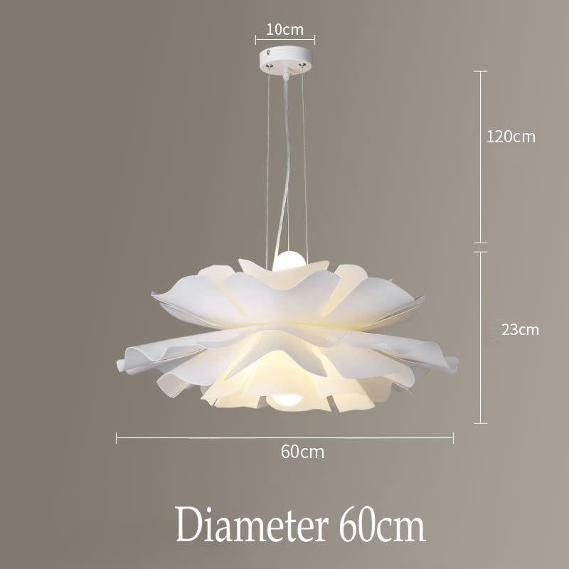 Lustre scandinave fleur blanche pour salon design chaleureux - 5