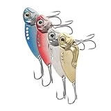 HEMOTON 4 pièces Leurre de Petite Cuillère Résistant à Usure Leurre Nageur Coulant Ré...