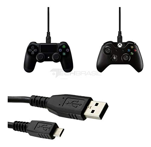 Cabo Para Recarregar Controle Compatível Com Ps4 Dualshock 4 e Xbox One Micro Usb