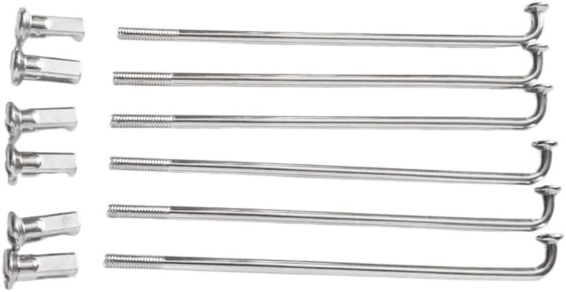 Spoke Nipples 36Pcs Electric Bicycle Spoke 10G Diameter 3.18mm 45# Steel Motorcycle Spokes with Nipples