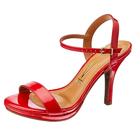 Sandália Vizzano Salto Alto Feminino, Vermelho, 36