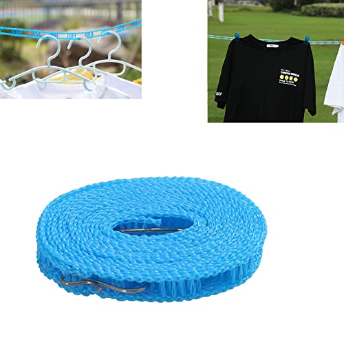 Aeixlum - (5M) Clothesline, Windproof Clothes Drying Rope, Portable Travel Clothesline, Adjustable for Indoor Outdoor Laundry Clothesline, Nylon Clothes Rope, Hanger for Camping Travel Home