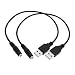 Produktbild ECSiNG 2 Stück USB Stecker auf DC 3.5x1.35mm Anschlusskabel 5V DC Ladekabel USB 2.0 Stecker auf DC Buchse Netzkabel Elektrisches Zubehör 32cm