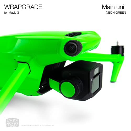 Image of WRAPGRADE Full Skin Stickers for DJI Mavic 3 / Mavic 3 Classic (NEON GREEN)