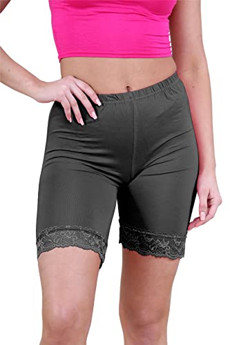 Cuissard de cyclisme uni femme short vélo dentelle festonnée respirant