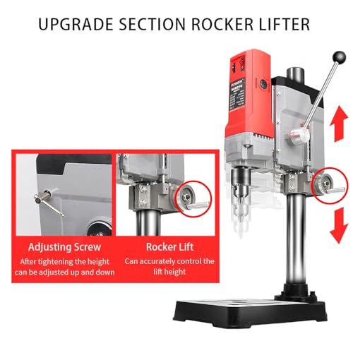 Mini perceuse à colonne 710W pour percer le fer sans dévier sur établi - 7
