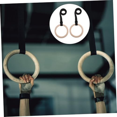 Anillas gimnásticas de madera con correas ajustables miniatura 4