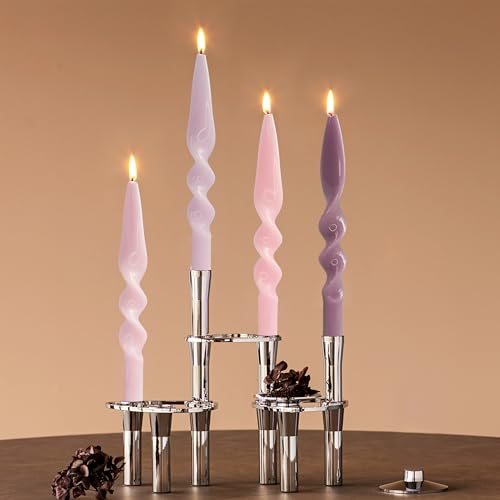 Bougies coniques roses de qualité supérieure pour décoration