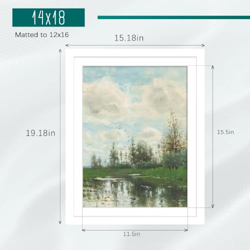 Image of Picrit 14x18 White Picture Frame, Poster Frame for Wall, 3 Pack