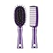 Conair Detangle & Style 2-Piece Mid-Size Hair Brush and Comb Set Includes 1 Cushion Brush and 1 Wide-Tooth Comb (Colors Vary)
