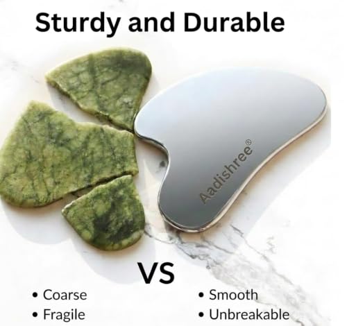 Image of Gua Sha Tool For Face | Stainless Steel Gua Sha | Facial Tools Metal Gua Sha | Tighten Skin Care Tools | Beauty Tool For Body Eyes Neck Massager (Heart Shape)