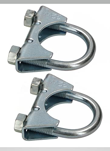 KOTARBAU® - Lot de 2 colliers de serrage pour tuyau d'échappement - 32 mm - Pour montage d'antennes, de tuyaux, de mâts - Collier de serrage universel pour raccords de tuyaux Cover