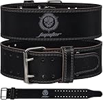 Weight lifting Belt (6mm Thick) - Genuine leather, offering back support. Double-pronged buckle, ideal for weightlifting, powerlifting, squats and deadlifts