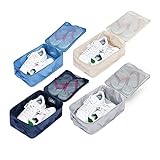 Travel Shoe Bags, Foldable Waterproof Shoe Puches Organizer-Double Layer (Multi-colored4)