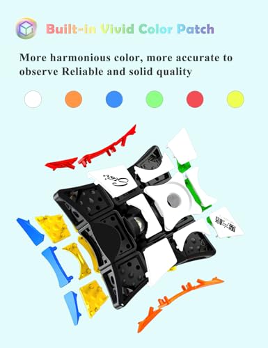 ROXENDA 1x3x3 Fidget Spinner Zauberwürfe ,Cube und Spinner in Einem mit optimierten perfekt zum Stressabbau für Kinder(Schwarz )