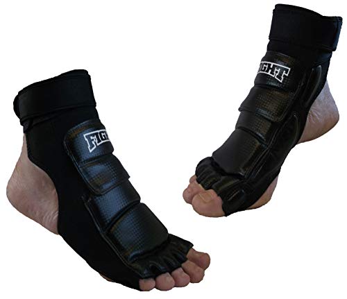 Sparring Set MMA Gloves Hand Foot Protector Taekwondo Sparring Gear for Martial Arts Punch Bag Kickboxing Foot Guards Karate Training Boxing Gloves Foot Gear for Men Women Kids XS-XL (XS-Small, black) - Thumbnail 3