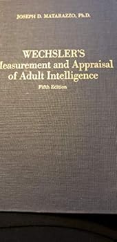 Hardcover Wechsler's Measurement and Appraisal of Adult Intelligence Book