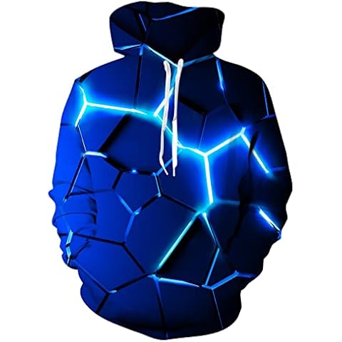 ALISISTER Unisex Hoodie 3D Funny Colorful Swirl Pattern Hooded Sweatshirt Mens Womens Long Sleeve Warm Fleece Plush Pullover Hoodies Top S Cover