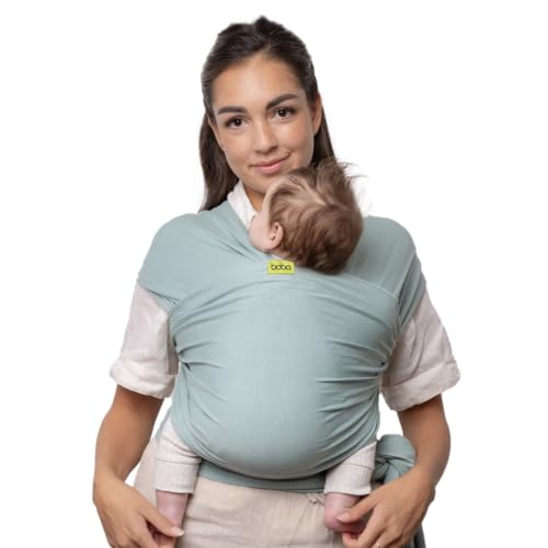Boba Baby Wrap Carrier - Stretch Bamboo Newborn Sling, Serenity Sea Mist