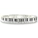 Piano Key Musical Instrument Silver Tone Keyboard Concert Stretch Bracelet