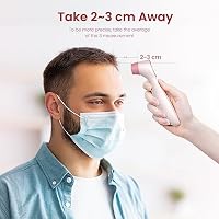 Fieberthermometer kontaktlos für baby Kinder und Erwachsene, infrarot Stirnthermometer mit Fieberalarm, 1s sofortig genaues Messwert, rosa – Ansicht 8