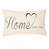 RABUSOFA 12x20 Pillow Cover Lumbar Pillow Decorative Throw Pillow for Couch,Home Sweet Home Farmhous