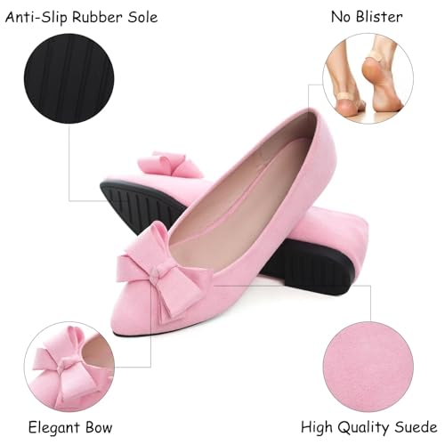 Image of SAILING LU Women's Bow-Knot Pointed Toe Ballet Flats