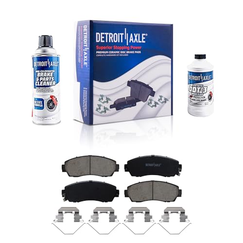 Image of Detroit Axle - Front Brake Pads for Honda CR-V Odyssey Passport Accord Crosstour Subaru Legacy Acura RDX TLX, Ceramic Brake Pads Replacement
