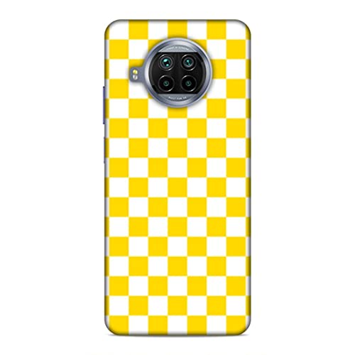 Image of Printed Mobile Back Hard Case Cover for Xiaomi Redmi 10i 5G / Xiaomi Redmi 10T Lite 5G | Check Print, Small Boxes, Yellow & White-2204