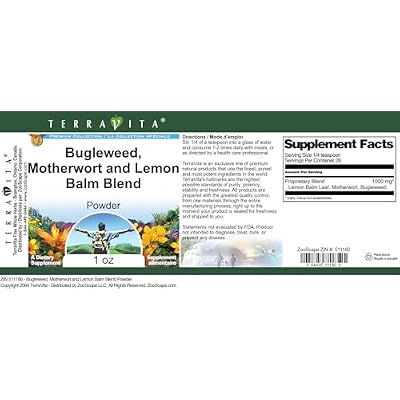 Thyroid Support Powder - Bugleweed, Motherwort and Lemon Balm (1 oz, ZIN: 511180)
