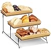 Amazon.com: ERYTLLY 3-Tier Bamboo Serving Trays Stand - Collapsible for ...