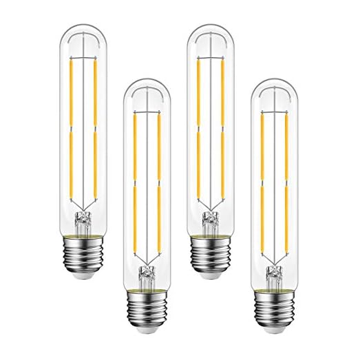 ANWIO E27 LED Lampe T32, Vintage Glühbirne in Röhrenform, Retro Beleuchtung, 7W ersetzt 60W, 806 Lumen, E27 Filament LED warmweiß 2700K, Edison Leuchtmittel Glühbirne T32, 4er-Pack
