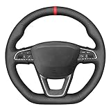 volante seat leon cupra r mk1 ✅ 【Transpirable y suave. 】 Después de un proceso especial, el cuero es más transpirable conservando la elasticidad. La textura de la superficie evita eficazmente que la palma sude y se resbale.