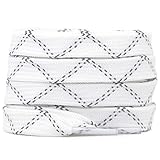 DELELE 2 Pairs Reflective Shoelace Flat Z Word White Safety Laces for Shoes Sneakers Boots 55 inch