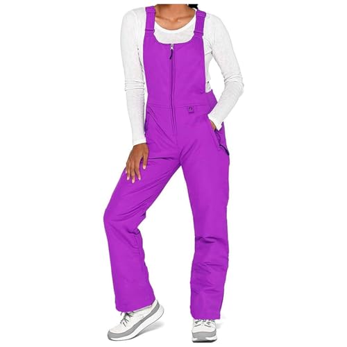 Combinaison de ski femme imperméable et coupe-vent avec poches zippées
