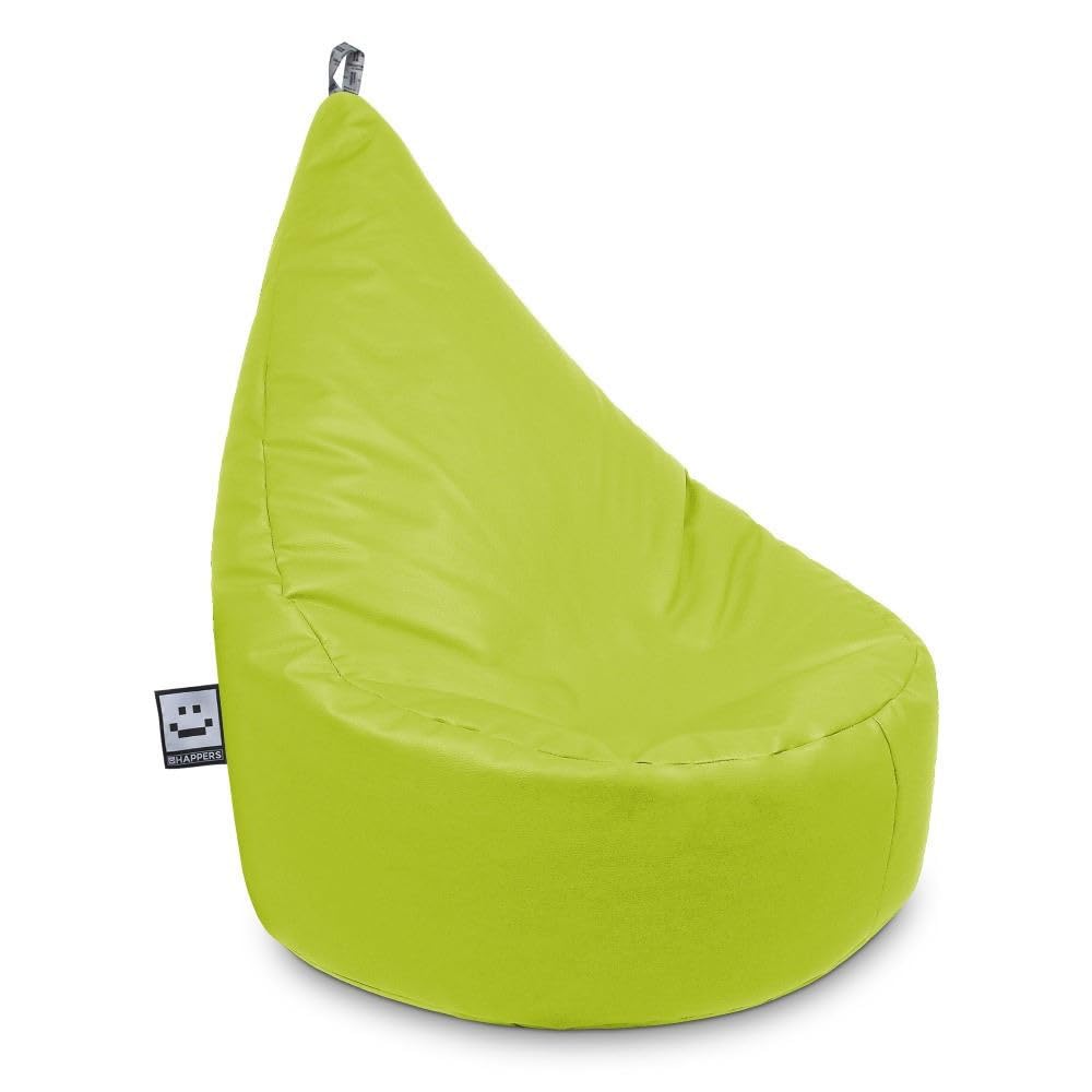 HAPPERS Bean Bag Indoor kunstleder fauteuil Zitzak Geel Kindermaat HAPPERS Bean Bag Indoor kunstleder fauteuil Zitzak Geel Kindermaat